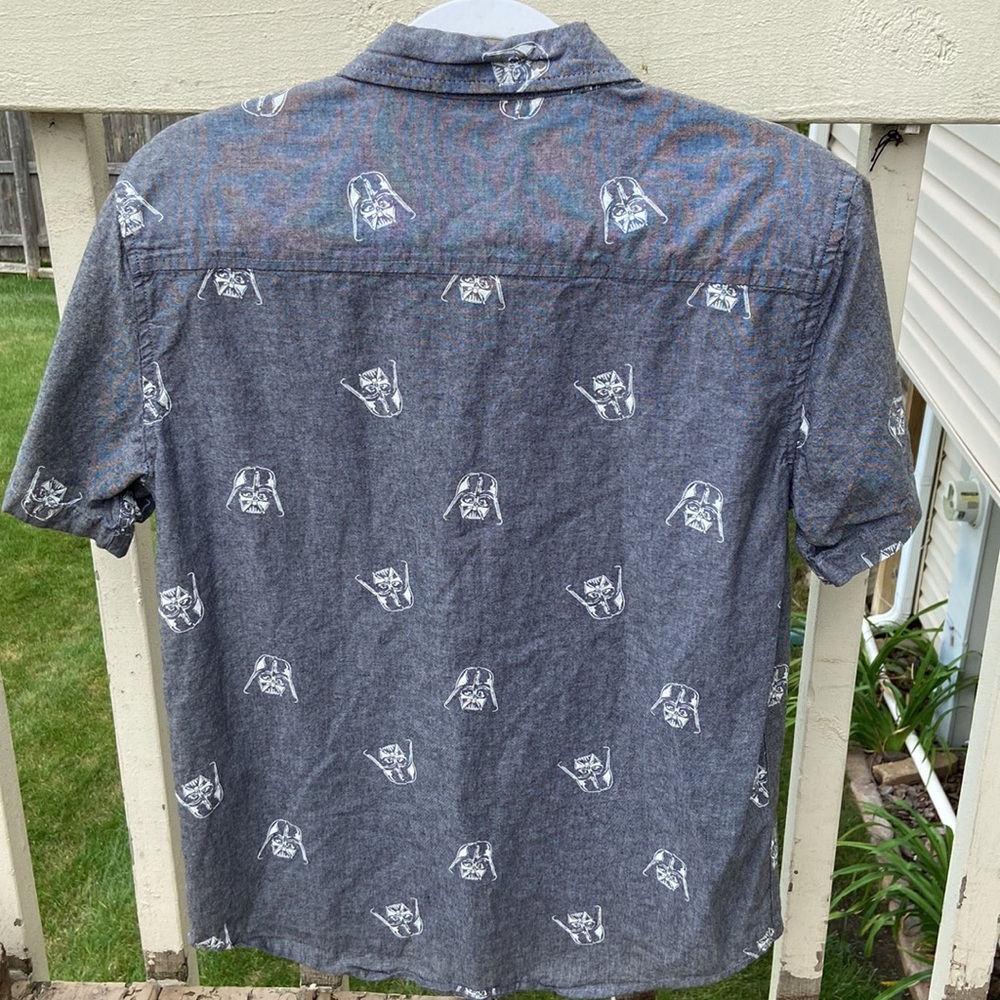 Authentic Star Wars Darth Vader Button Down Men’s Size Small Boys Large … - Picture 5 of 11